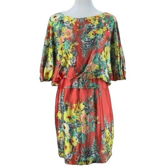 Bisou‎ Bisou Split Sleeve Open Back Medium Dress - Picture 1 of 10